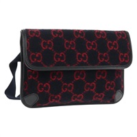 【原宿店限定】グッチ GUCCI ウエストバッグ GGキャンバス ウール ネイビー ゴールド 598181 レディース 159020V