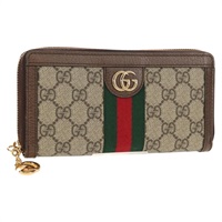 【原宿店限定】グッチ GUCCI 長財布 GGスプリーム ウェブシェリーライン PVC ベージュ ゴールド 523153 レディース am9826V