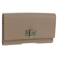 【原宿店限定】フェンディ FENDI セレリア　ピーカブー 長財布 レザー ベージュ シルバー レディース BA8709V