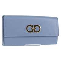 【原宿店限定】サルヴァトーレフェラガモ Salvatore Ferragamo 長財布 ガンチーニ レザー ラベンダー シルバー レディース 158183V