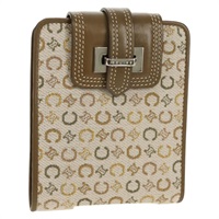 【原宿店限定】セリーヌ CELINE 二つ折り財布 Cマカダムキャンバス グリーン レディース 153720V