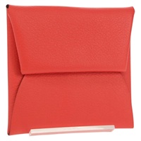 【原宿店限定】エルメス HERMES エプソン　バスティア コインケース レザー ピンク レディース am10117V