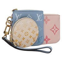 【原宿店限定】ルイ・ヴィトン LOUIS VUITTON ポシェットトリオ ポーチ モノグラムアンプラント ピンク ブルー M80407 レディース 107585A