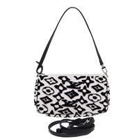 【原宿店限定】ルイ・ヴィトン LOUIS VUITTON ポシェット・アクセソワール アクセサリーポーチ モノグラム タフタージュ ホワイト ブラック M45565 レディース 47494S