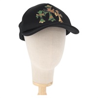 【原宿店限定】クロムハーツ Chrome Hearts キャップ 3セメタリークロス　キングタコ　トラッカーキャップ コットン ブラック レディース 146386M