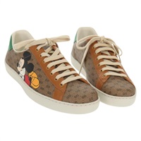 【原宿店限定】グッチ GUCCI スニーカー マイクロGGキャンバス Disneyコラボ ベージュ レディース 154167M