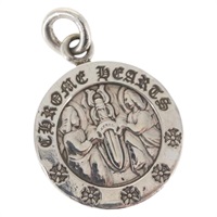 【原宿店限定】クロムハーツ Chrome Hearts ペンダントトップ エンジェルメダルチャームV2 Ag925 シルバー レディース 156690M