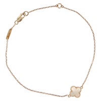 【原宿店限定】ヴァンクリーフ&アーペル Van Cleef & Arpels ブレスレット スイートアルハンブラ　マザー オブ パール　ブレスレット K18ゴールド 750 ゴールド レディース 14
