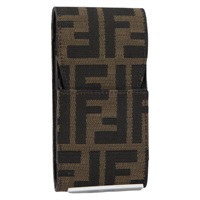 【原宿店限定】フェンディ FENDI シガレットケース ズッカキャンバス ブラック ブラウン レディース yk20111V