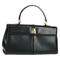 【原宿店限定】サンローラン SAINT LAURENT ハンドバッグ レザー ブラック ゴールド レディース 162535V