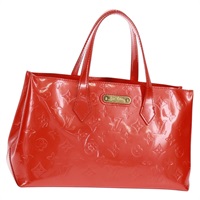 【原宿店限定】ルイ・ヴィトン LOUIS VUITTON ウィルシャーPM ハンドバッグ モノグラムヴェルニ ブルーバード オレンジサンセット M93644 レディース 164584V