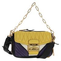 【原宿店限定】ミュウ ミュウ Miu Miu ハンドバッグ チェーン レザー 2way マルチカラー ゴールド レディース 162861V