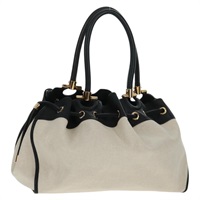 【原宿店限定】サルヴァトーレフェラガモ Salvatore Ferragamo ハンドバッグ キャンバス ベージュ ゴールド レディース 161439V