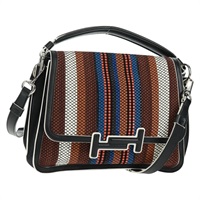 【原宿店限定】トッズ TOD’S ハンドバッグ ダブルT レザー 2way シルバー ブラック FP2833 レディース am10504V