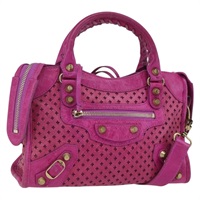 【原宿店限定】バレンシアガ BALENCIAGA クラシックミニシティ ハンドバッグ レザー 2way ピンク ゴールド 300295 レディース 163743SAV