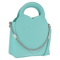 【原宿店限定】ティファニー TIFFANY&Co. ハンドバッグ レザー 2way ペパーミント シルバー レディース 162869SM