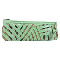 バーバリー BURBERRY ショルダーバッグ ノバチェック PVC グリーン ゴールド レディース 162781V