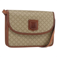 【原宿店限定】セリーヌ CELINE ショルダーバッグ マカダムキャンバス PVC ベージュ ゴールド レディース 164305V