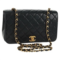 【原宿店限定】シャネル CHANEL ショルダーバッグ マトラッセ チェーン ラムスキン ブラック ゴールド レディース 157515SM