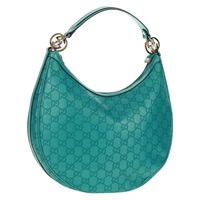 【原宿店限定】グッチ GUCCI ショルダーバッグ GGキャンバス グッチシマ ライトブルー シルバー 232962 レディース 159906V