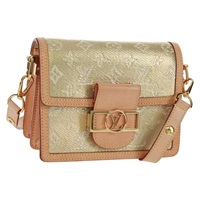 【原宿店限定】ルイ・ヴィトン LOUIS VUITTON ドーフィーヌ MINI ショルダーバッグ モノグラムラミネーテッドジャガード ゴールド M22826 レディース 159872M