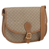 【原宿店限定】セリーヌ CELINE ショルダーバッグ マカダムキャンバス PVC ベージュ ゴールド レディース 164969V