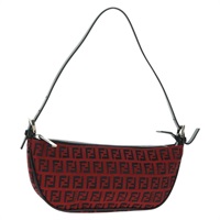 【原宿店限定】フェンディ FENDI ショルダーバッグ ズッキーノキャンバス レッド シルバー レディース 160964V
