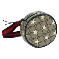 【原宿店限定】グッチ GUCCI ショルダーバッグ GGスプリーム シェリーライン チルドレン PVC ベージュ ネイビー 502330 レディース 164343V