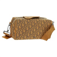 【原宿店限定】クリスチャンディオール Christian Dior ショルダーバッグ トロッターキャンバス サドル オブリーク ディオールランコ イエロー シルバー レディース 165473M