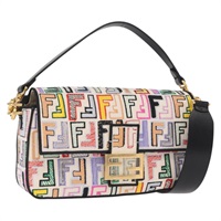 【原宿店限定】フェンディ FENDI マンマバゲット ショルダーバッグ ズッカキャンバス マルチカラー ゴールド レディース 162870SM