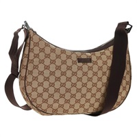 【原宿店限定】グッチ GUCCI ショルダーバッグ GGキャンバス ベージュ シルバー 122790 レディース 163672V