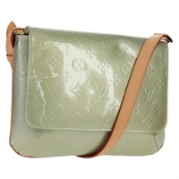 【原宿店限定】ルイ・ヴィトン LOUIS VUITTON トンプソンストリート ショルダーバッグ モノグラムヴェルニ グリ M91008 レディース am10567V