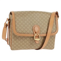 【原宿店限定】セリーヌ CELINE ショルダーバッグ マカダムキャンバス PVC ベージュ ゴールド レディース mr1938V