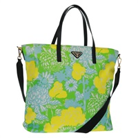 【原宿店限定】プラダ PRADA トートバッグ ナイロン レザー 2way マルチカラー ゴールド レディース am10186V