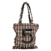 【原宿店限定】シャネル CHANEL トートバッグ ツイード マルチカラー シルバー レディース 134345SAM