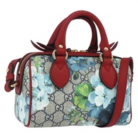 【原宿店限定】グッチ GUCCI ボストンバッグ GGブルームス ミニ PVC 2way レッド ネイビー 432123 レディース ka1682SAM