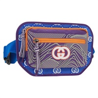 【原宿店限定】グッチ GUCCI ウエストバッグ インターロッキングG ナイロン パープル 752102 レディース 154250M