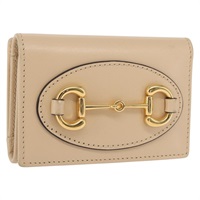 【原宿店限定】グッチ GUCCI 財布 ホースビット レザー ホワイト ゴールド 644462 レディース ka1571M