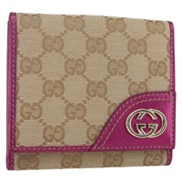 【原宿店限定】グッチ GUCCI 財布 GGキャンバス ベージュ ゴールド 181594 レディース ka1573V