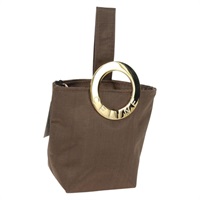 【原宿店限定】セリーヌ CELINE ポーチ サークル ナイロン ブラウン レディース 158214V