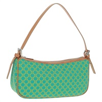 【原宿店限定】セリーヌ CELINE アクセサリーポーチ マカダムキャンバス ターコイズブルー シルバー レディース 159881V