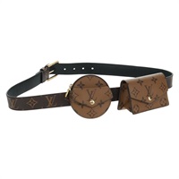 【原宿店限定】ルイ・ヴィトン LOUIS VUITTON サンチュール デイリー マルチポケット ポーチ モノグラムリバース レディース 158211M