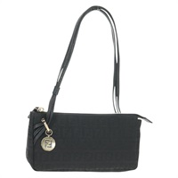 【原宿店限定】フェンディ FENDI アクセサリーポーチ ズッキーノキャンバス ブラック ゴールド レディース 163722V