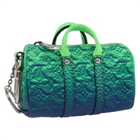 【原宿店限定】ルイ・ヴィトン LOUIS VUITTON ポルトクレミニキーポル チャーム モノグラムトリヨンイリュージョン グリーン MP3284 レディース 161564SM