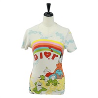 【原宿店限定】クリスチャンディオール Christian Dior 半袖Ｔシャツ ガリアーノ期 コットン ホワイト レディース 164303M