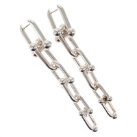 【原宿店限定】ティファニー TIFFANY&Co. イヤリング ハードウェア　グラジュエイテッドリンク　ピアス ピアス Ag925 シルバー レディース 164712SM