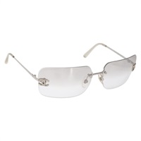 【原宿店限定】シャネル CHANEL サングラス ココマーク メタル クリア レディース 165242V