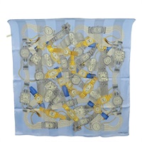 【原宿店限定】カルティエ CARTIER スカーフ シルク ブルー レディース am10502V