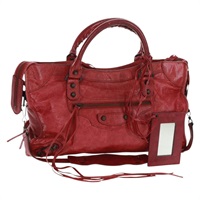 【原宿店限定】バレンシアガ BALENCIAGA ザ シティ ハンドバッグ レザー 2way レッド 115748 レディース 165212SAV