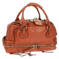 【原宿店限定】クロエ Chloe パディントン ハンドバッグ レザー ブラウン ゴールド レディース ep12845V